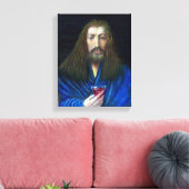 JEZUS CHRISTUS, DE KELK IN EMMAUS CANVAS AFDRUK (Insitu (Woonkamer))