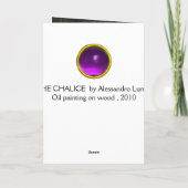 JEZUS CHRISTUS, DE KELK IN EMMAUS FEESTDAGEN KAART (Achterkant)