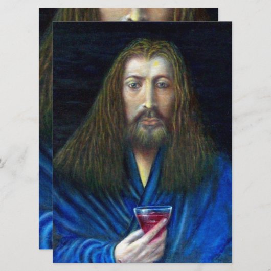 JEZUS CHRISTUS, DE KELK IN EMMAUS KAART (Voorkant / Achterkant)