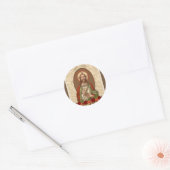 Jezus Christus de Koning Religieus Laatste Avondma Ronde Sticker (Envelop)