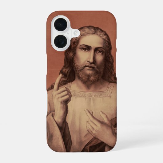 Jezus Christus de Leraar iPhone 16 Hoesje (Achterkant)