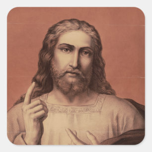 Jezus Christus de Leraar Vierkante Sticker