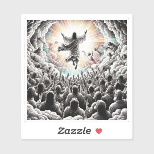 Jezus Christus De opname Religieuze Christelijke K Sticker (Vel)