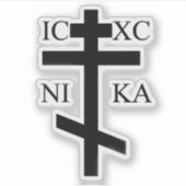 Jezus Christus de Overwinnende Vinyl Sticker (Voorkant)