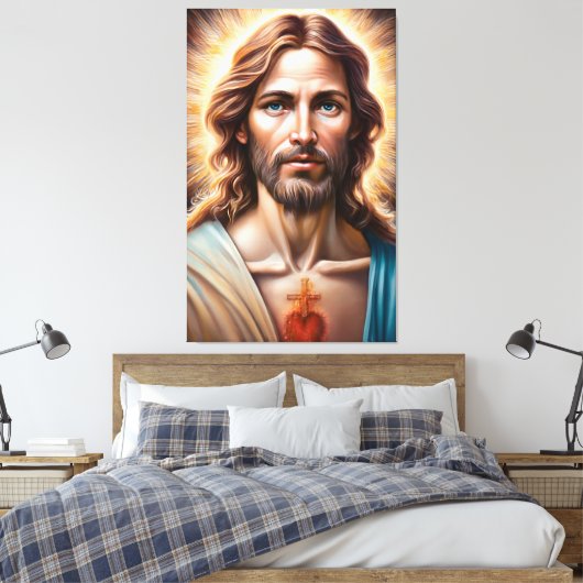 Jezus Christus de Prins van de Vrede Canvas Afdruk (Insitu (Slaapkamer))