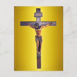Jezus Christus de Savior Crucifix Briefkaart