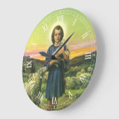  Jezus Christus de Shepherd met Baby Lamb Grote Klok (Hoek)