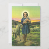 Jezus Christus de Shepherd met Baby Lamb Kaart (Voorkant)