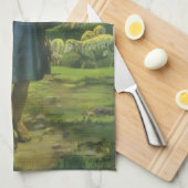  Jezus Christus de Shepherd met Baby Lamb Theedoek (Quarter Fold)