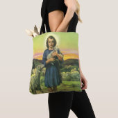  Jezus Christus de Shepherd met Baby Lamb Tote Bag (Dichtbij)