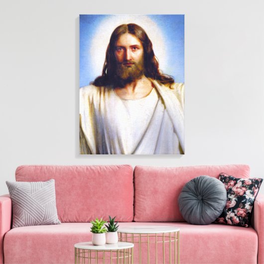 Jezus Christus, de troostelaar van C. Bloch Canvas Afdruk (Insitu (Woonkamer))