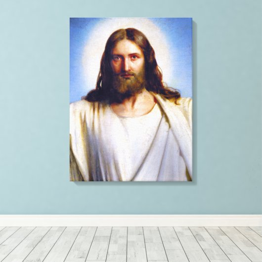Jezus Christus, de troostelaar van C. Bloch Canvas Afdruk (Insitu (Houten vloer))