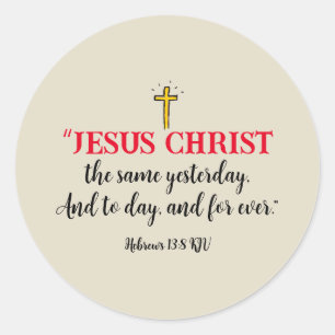 Jezus Christus dezelfde Ronde Sticker