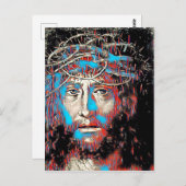 Jezus Christus die Abstract schilderen door de kro Briefkaart (Voorkant / Achterkant)