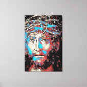 Jezus Christus die Abstract schilderen door de kro Canvas Afdruk (Voorkant)