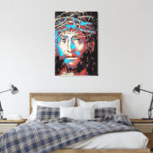 Jezus Christus die Abstract schilderen door de kro Canvas Afdruk (Insitu (Slaapkamer))