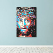 Jezus Christus die Abstract schilderen door de kro Canvas Afdruk (Insitu (Houten vloer))