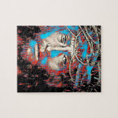 Jezus Christus die Abstract schilderen door de kro Legpuzzel (Horizontaal)