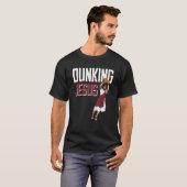 Jezus Christus die Basketball speelt 1 T-shirt (Voorkant volledig)