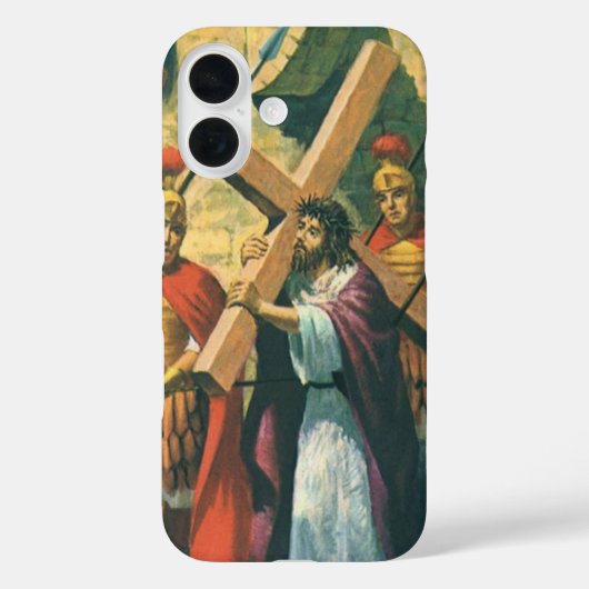 Jezus Christus die het kruis draagt naar zijn kroo Case-Mate iPhone Case (Achterkant)