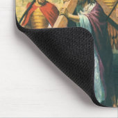 Jezus Christus die het kruis draagt naar zijn kroo Muismat (Hoek)