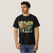 Jezus Christus die het kruis draagt naar zijn kroo T-shirt (Voorkant volledig)