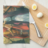 Jezus Christus die het kruis draagt naar zijn kroo Theedoek (Quarter Fold)