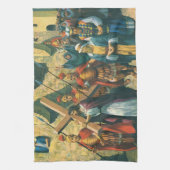 Jezus Christus die het kruis draagt naar zijn kroo Theedoek (Verticaal)