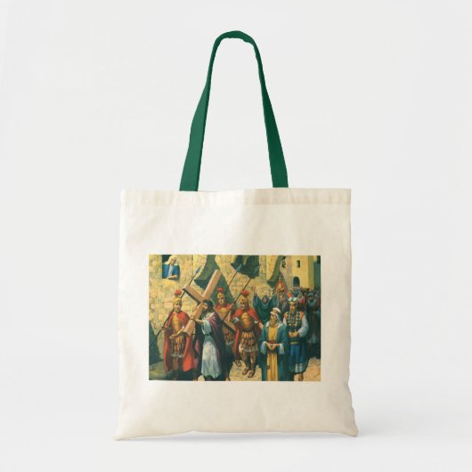 Jezus Christus die het kruis draagt naar zijn kroo Tote Bag (Voorkant)