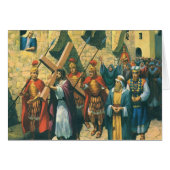 Jezus Christus die het kruis draagt naar zijn krui (Voorkant Horizontaal)