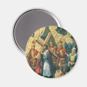 Jezus Christus die het Kruis draagt naar zijn Krui Magneet (Voorkant / Achterkant)