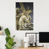 Jezus Christus die het Poster van het kruis draagt (Thuiskantoor)