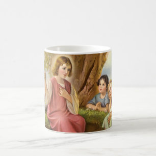 Jezus Christus die kinderen onderwijst, antieke go Koffiemok
