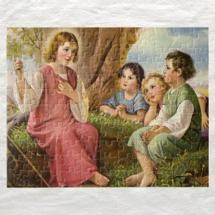 Jezus Christus die kinderen onderwijst, antieke go Legpuzzel