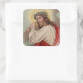  Jezus Christus die kruis Christelijk Vierkante Sticker (Tas)