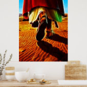 Jezus Christus die me draagt in zijn armen Poster (Keuken)