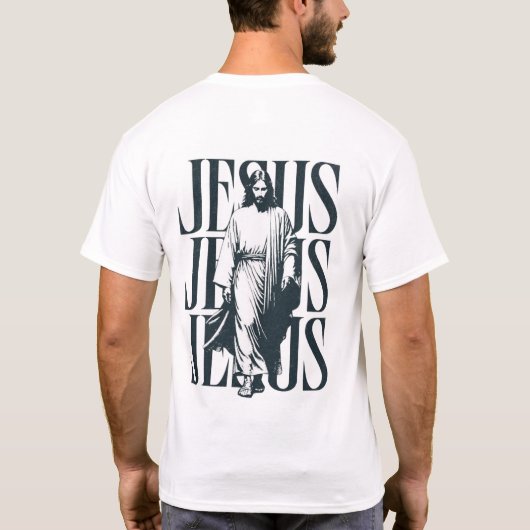 Jezus Christus die wandelt T-shirt (Achterkant)