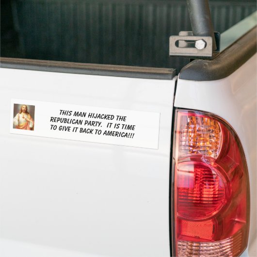 Jezus Christus, dit man heeft de Republikein gekaa Bumpersticker (Op Truck)