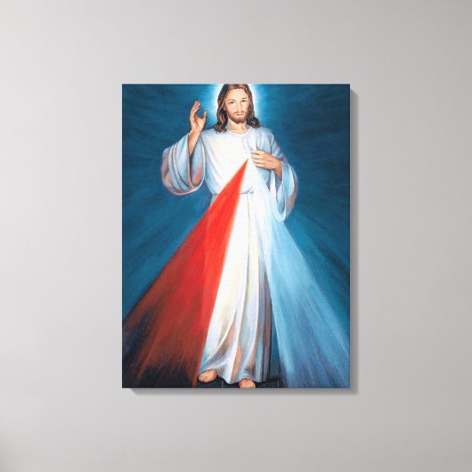 Jezus Christus Divine Mercy Sacred Heart van Jezus Canvas Afdruk (Voorkant)