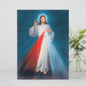 Jezus Christus Divine Mercy Sacred Heart van Jezus Kaart (Staand voorkant)