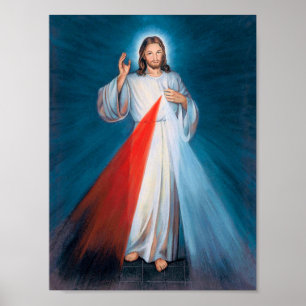 Jezus Christus Divine Mercy Sacred Heart van Jezus Poster