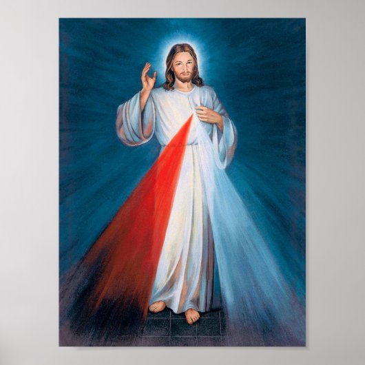 Jezus Christus Divine Mercy Sacred Heart van Jezus Poster (Voorkant)