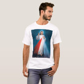 Jezus Christus Divine Mercy Sacred Heart van Jezus T-shirt (Voorkant volledig)