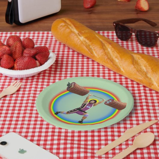 Jezus Christus doet de Schone en Jerk Papieren Bordje (Picknick)