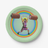 Jezus Christus doet de Schone en Jerk Papieren Bordje (Voorkant)