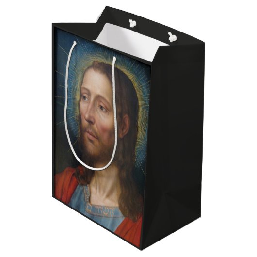 Jezus Christus (door Quentin Metsys) Medium Cadeauzakje (Achterkant Gekanteld)