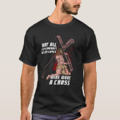Jezus Christus draagt het kruis toegewijd & reli T-shirt (Voorkant)