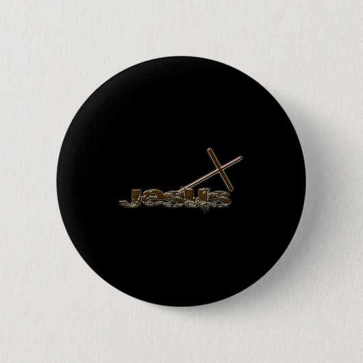  Jezus Christus draagt het kruisbeeld Ronde Button 5,7 Cm (Voorkant)