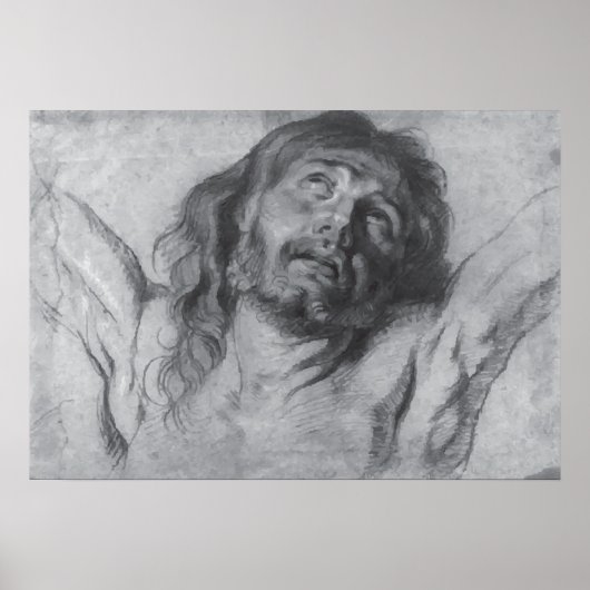 Jezus Christus Drawing Anthony van Dyck Poster (Voorkant)
