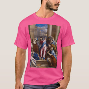 Jezus Christus drijft de geldwisselaars van de T T-shirt